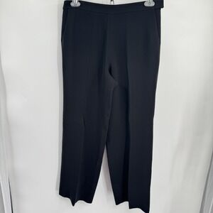 MM LaFleur Foster Work Pant Black Size 12 Adjustable Hem Japanese Crepe Office